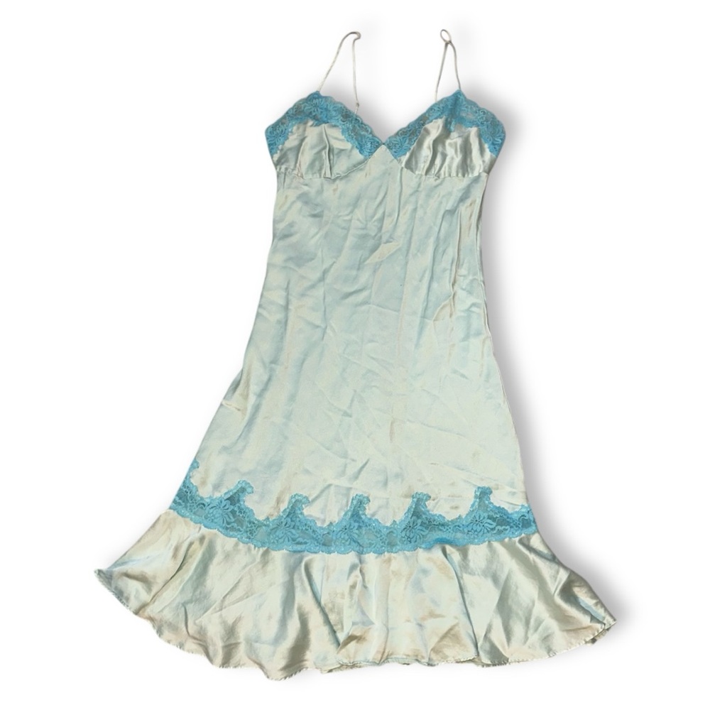 Victoria's Secret Blue and Cream Midi Dress